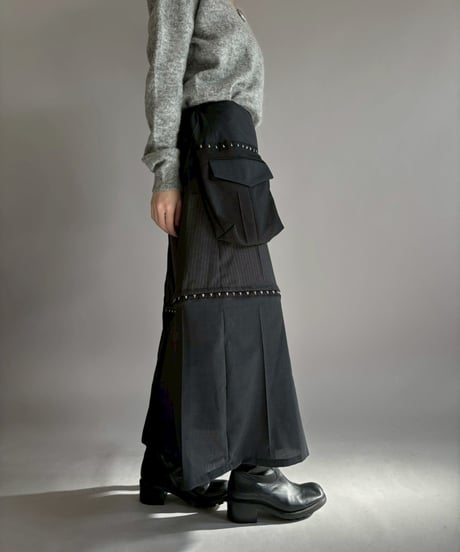 【RE;CIRCLE】 RE Suit Asymmetry Long Skirt / 260129-007