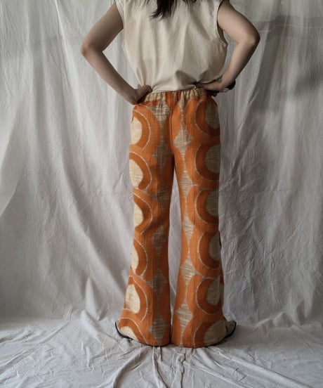 【RE;CIRCLE】 RE Antique Curtain Flare Pants③/ 210613-009