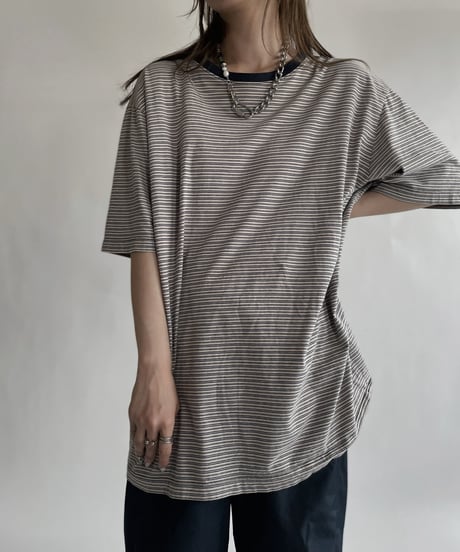 【USED】 Short Sleeved Multi Striped T-shirt / 220618-019