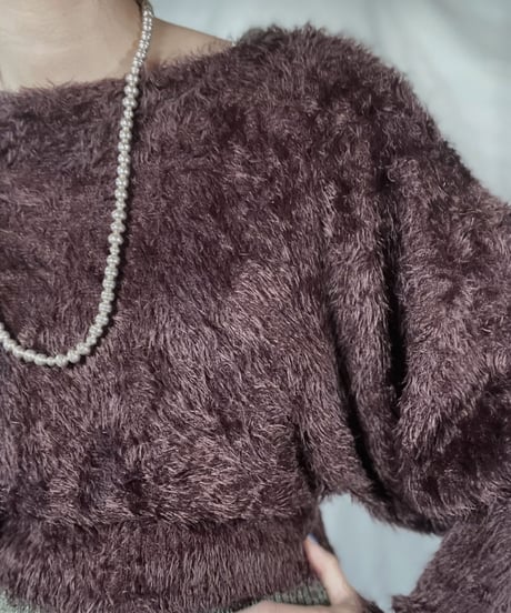【USED】    Shaggy Knit Top/211216-022