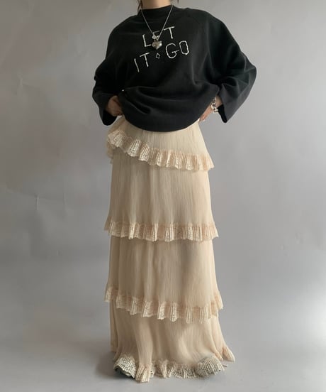 【USED】 Pleats Tiered Long One-Piece /241102-015