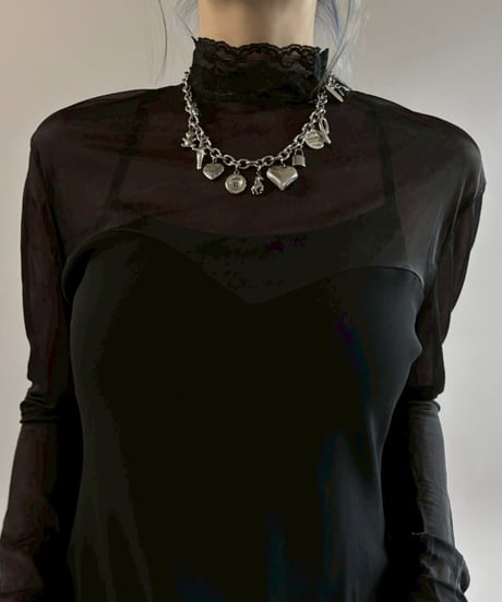 【USED】 Sheer Design Leotard Top/ 260307-026