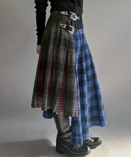【RE;CIRCLE】 RE Kilt Long Skirt / 251204-006
