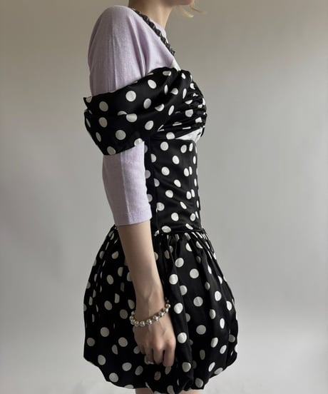 【USED】  Dead Stock MISS CIRCLE Dot Pattern Camisole One-Piece   / 250531-017