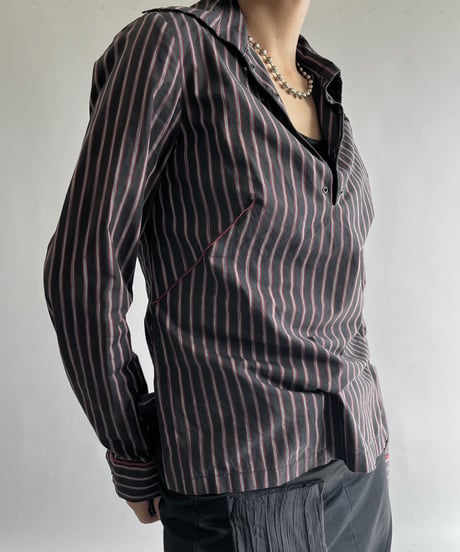 【USED】 Cop.Copine Stripe Shirt /251014-017