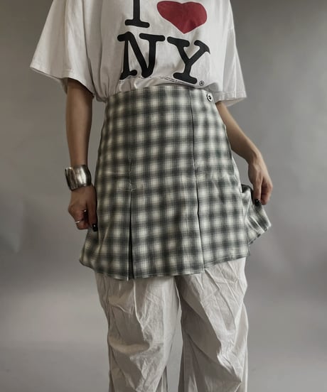 【USED 】Check Patterned Mini Skirt/ 240505-027