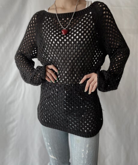 【USED】  Crochet L/S Top/210825-040