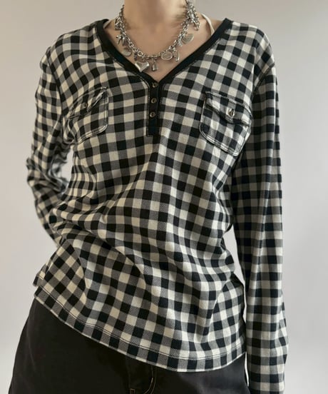 【USED】 Chaps Check Pattern L/S T-shirt / 260502-022