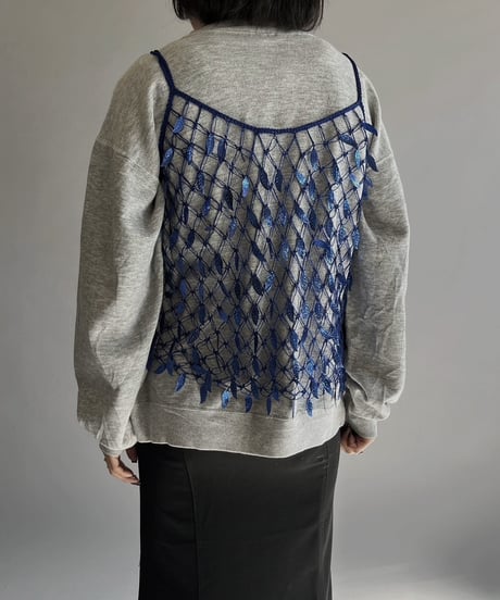 【USED】N/S Feather Patterned Top / 240127-017
