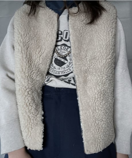【USED】 Reversible Boa Vest - TALON Zip / 220120-049