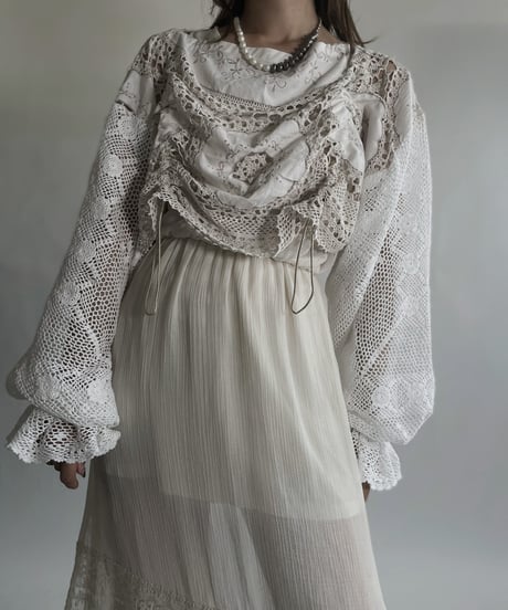 【RE;CIRCLE】 RE Crochet Top / 220623-021