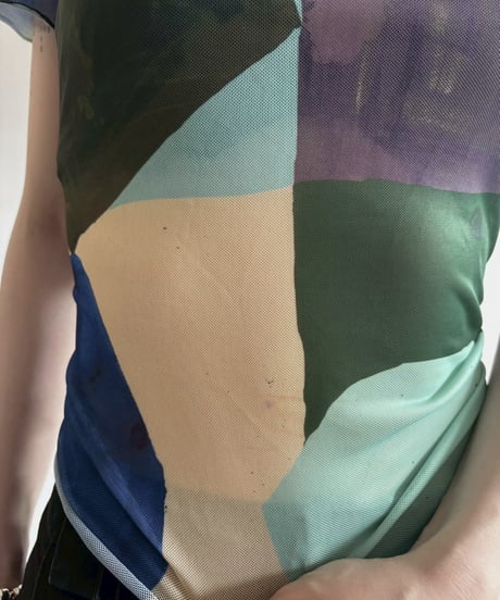 【USED】 Design S/S Sheer Top  / 250531-006