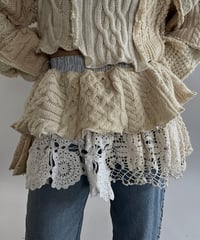 【RE;CIRCLE】 RE Aran × Crochet Mini Skirt / 250109-007