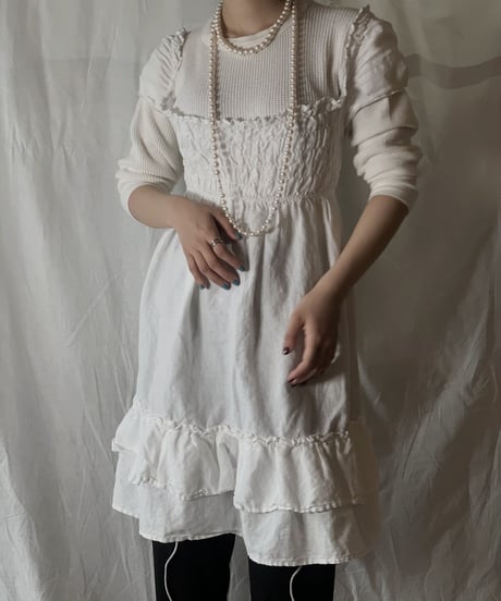 【USDE】 Ｗhite Cotton Camisole/210324-42