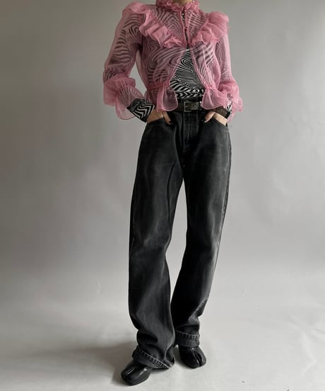 【USED】 Sheer Design L/S Top /240928-009
