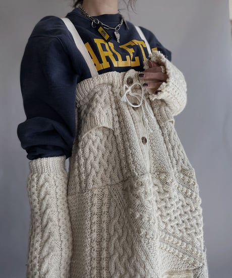 【RE;CIRCLE】 RE Alan Knit Patchwork Jump Skirt / 221124-030