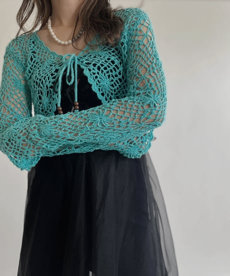 【USED】 Crochet Long Sleeves Cardigan / 220430-014