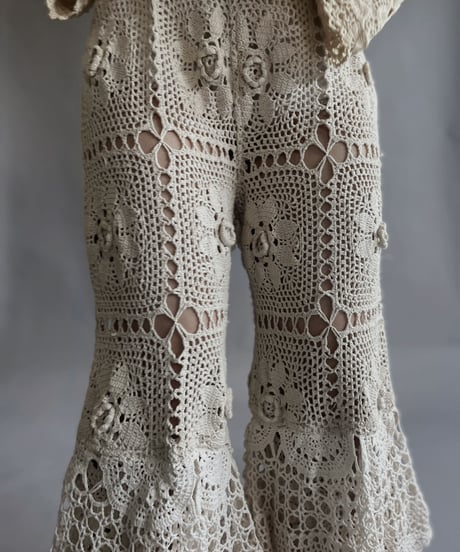 【RE;CIRCLE】 RE Crochet Tiered Pants / 230504-013