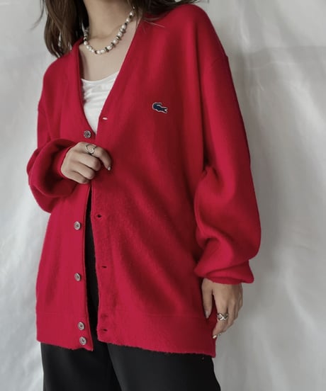 【USED】   LACOSTE Knit Cardigan①/210930-017