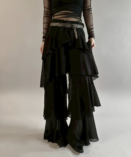 【USED】 Tiered Layered Sheer Pants /260307-024