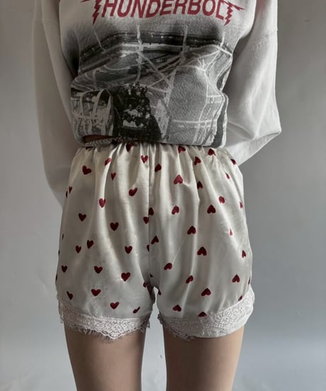 【USED】  Heart pattern shorts / 250927-012