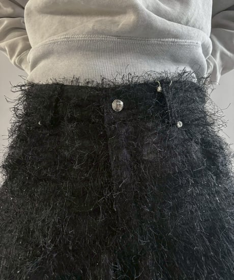 【USED】 STUDIO XTC Sheer Fringe Design Lame Pants / 260104-015
