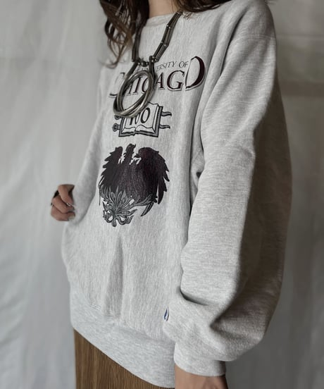 【USED】  90's USA Champion Reverse Weave Sweat CHICAGO/210902-012