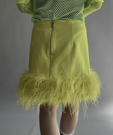 【USED】 Dead Stock KAREN MILLEN Fur Mini Skirt / 241019-011