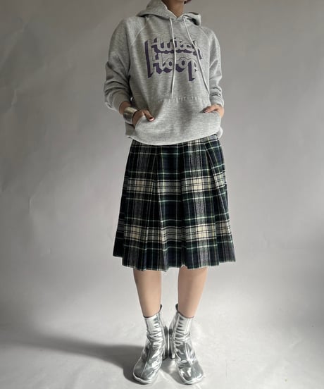 【USED】  Check Patterned Wool Skirt / 241130-020