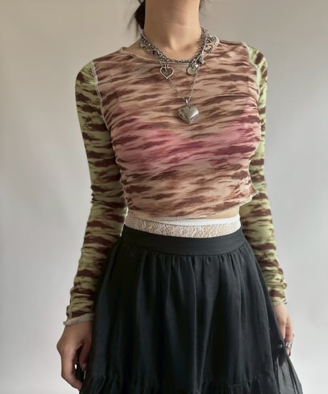 【USED】 Design Sheer top / 250705-018