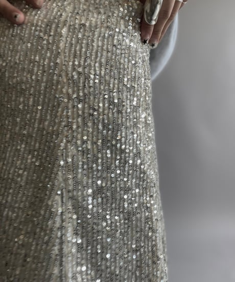 【USED】 Spangle Mini Skirt/ 240914-021