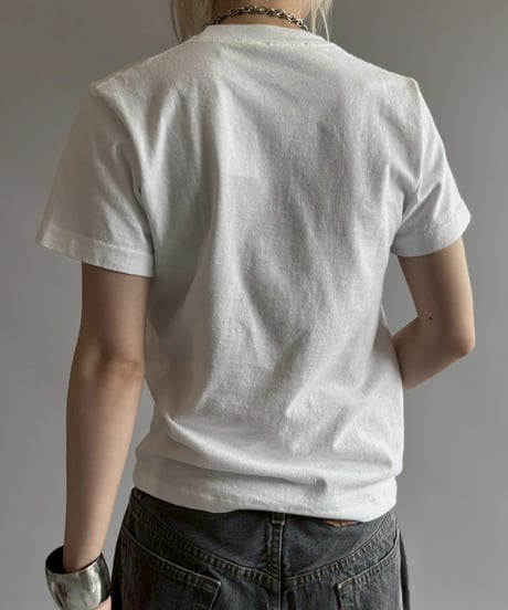 【USED】 RESIZED Made in USA FRUIT OF THE LOOM Wellnes program T-Shirt / 260627-020