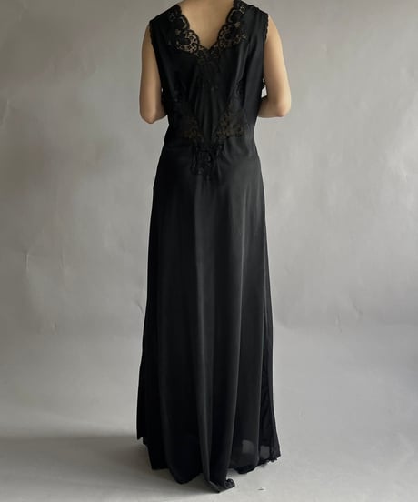 【USED】 Made in ITALY Lace Patterned Sheer N/S One-Piece /241214-006