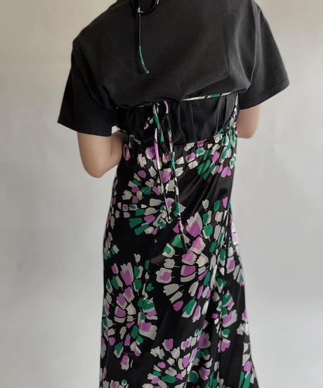 【USED】 Flower Printed Poly Camisole One-piece / 220528-009