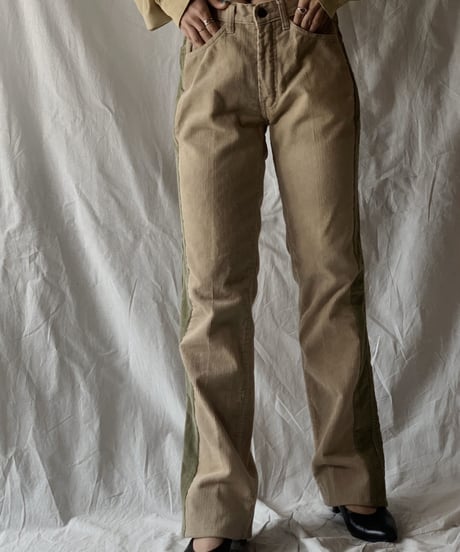 【RE;CIRCLE】 Remake Corduroy Side Line Pants⑦/210317-011