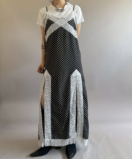 【RE;CIRCLE】 RE Dot Pattern Camisole Long One-Piece / 260514-010