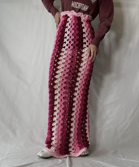 【RE;CIRCLE】 RE Granny Knit Long Skirt⑩/211014-030
