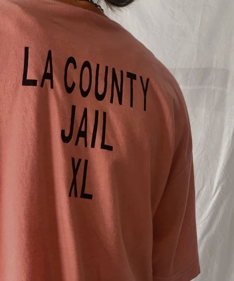 【USED】 S/S T-shirt "LACOUNTY JAIL XL"/210617-029