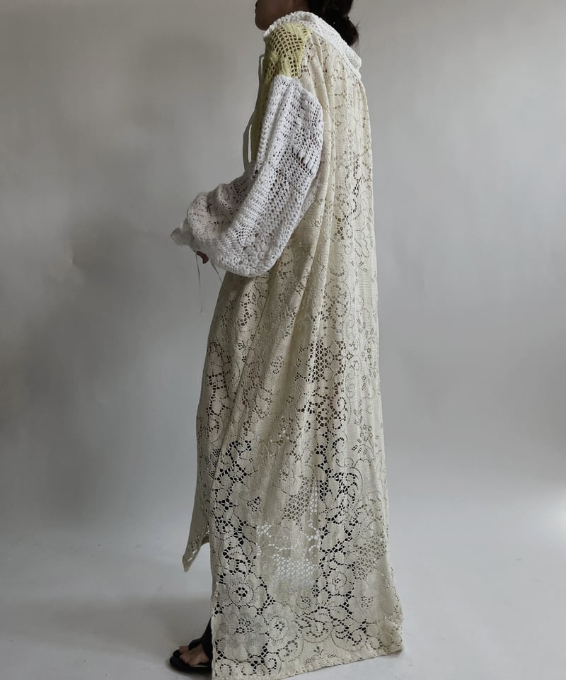 RE;CIRCLE】 RE Crochet Lace Open Collar One-pie