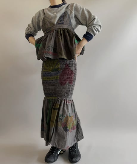 【RE;CIRCLE】RE Eco-Friendly Bag Camisole Bustier Gray / 230828-022
