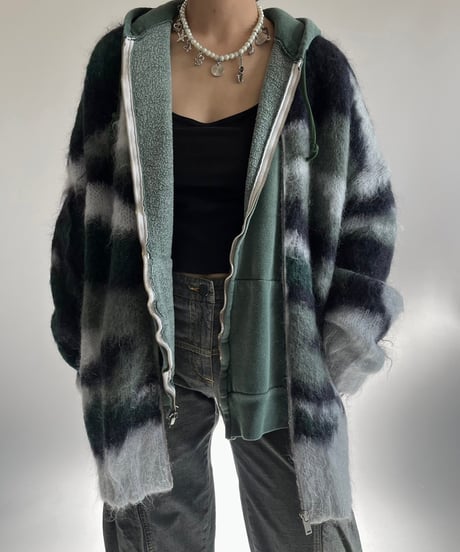【USED】 COS Mohair Knit Zip Up Cardigan /250104-037