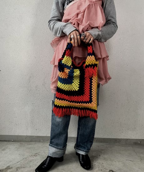 【RE;CIRCLE】 Granny Knit Bag ③ /210125-0013