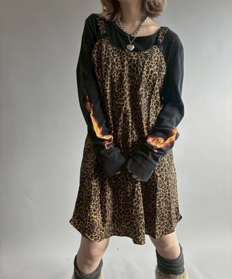 【USED】 Leopard Pattern Camisole One-Piece  /251004-031