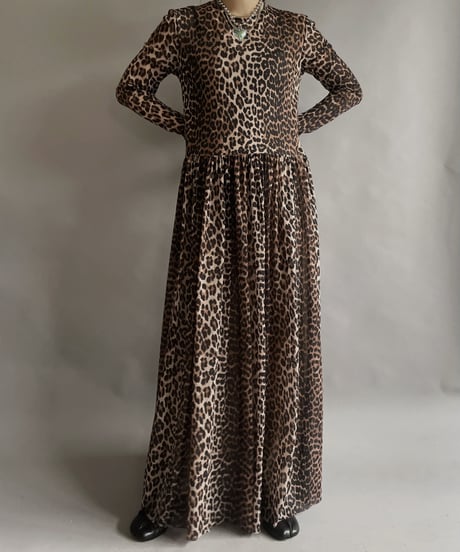 【USED】 GANNI Poly Leopard Patterned One-piece / 230401-031