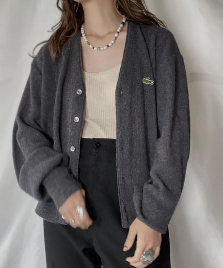 【USED】   LACOSTE Knit Cardigan⑨/211126-017