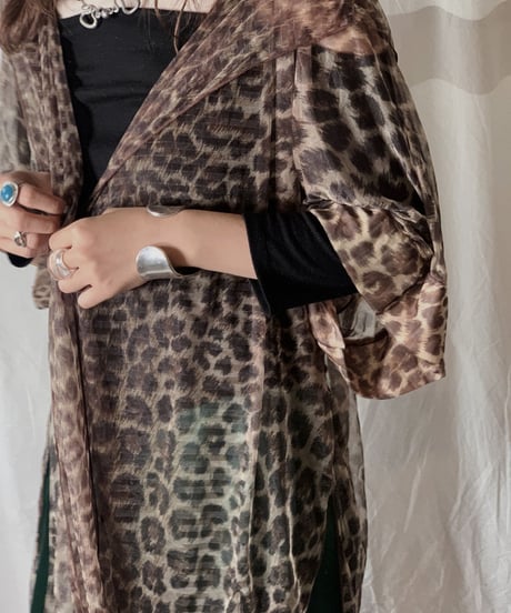 【USED】 Leopard Patterned See-through Top/210630-034