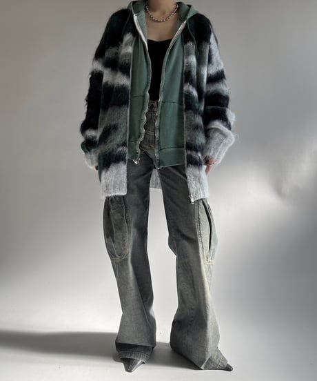 【USED】 COS Mohair Knit Zip Up Cardigan /250104-037