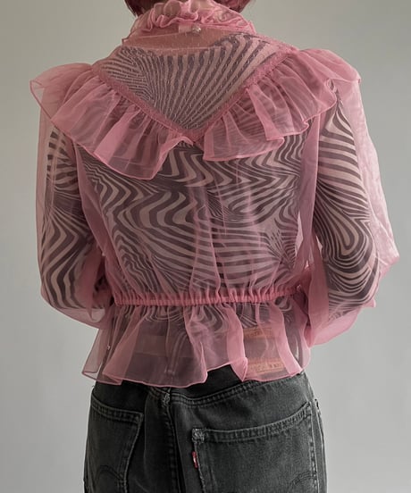 【USED】 Sheer Design L/S Top /240928-009