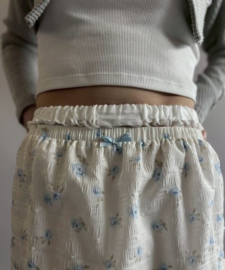 【RE;CIRCLE】 RE Flower Pattern Layered Skirt / 260514-015