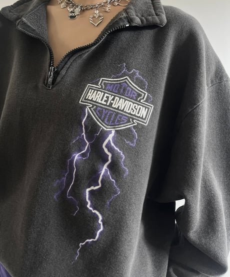 【USED】 Made in USA Harley-Davidson Half Zip Top /250125-009